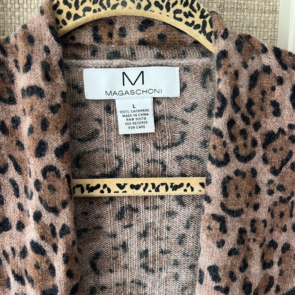 Magaschoni Leopard Print Women's Blazer - Picture 3 of 4
